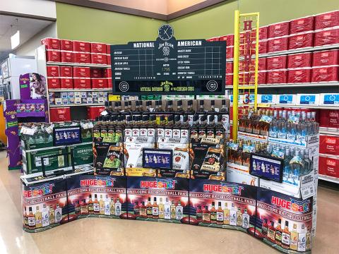 Jim Beam POP Display featuring the Chicago Cubs