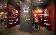 Ed Hardy clothing display